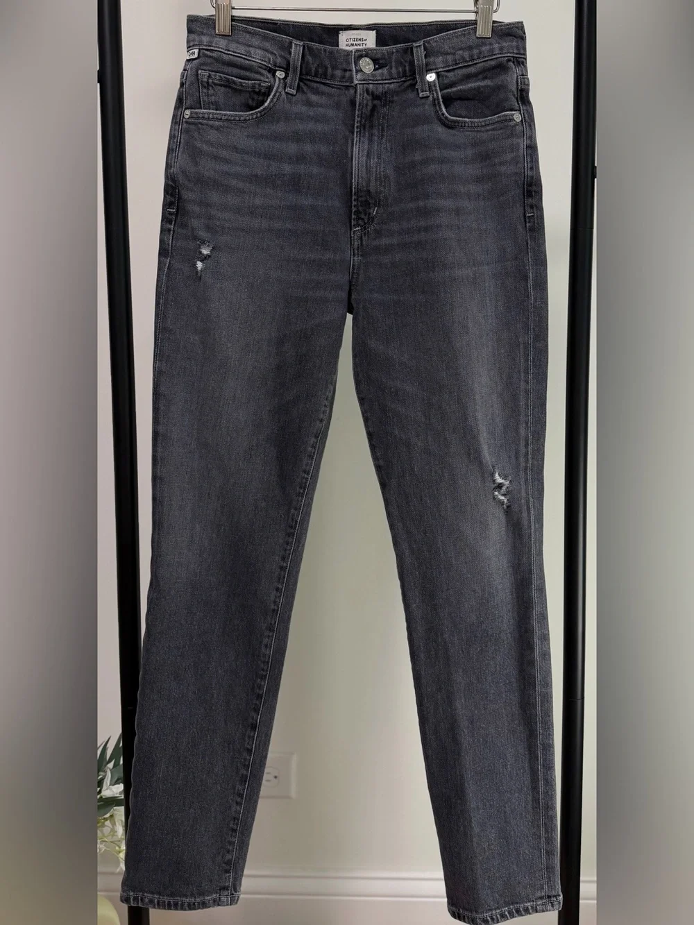 Citizens of Humanity Olivia Premium Vintage Gray High Rise Slim Jeans Size 27